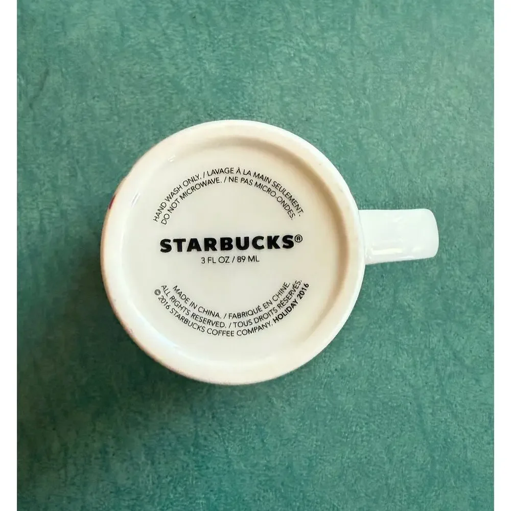 Vintage 2016 Starbucks Confetti Mini Espresso Mug Ornament